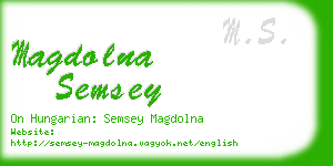 magdolna semsey business card